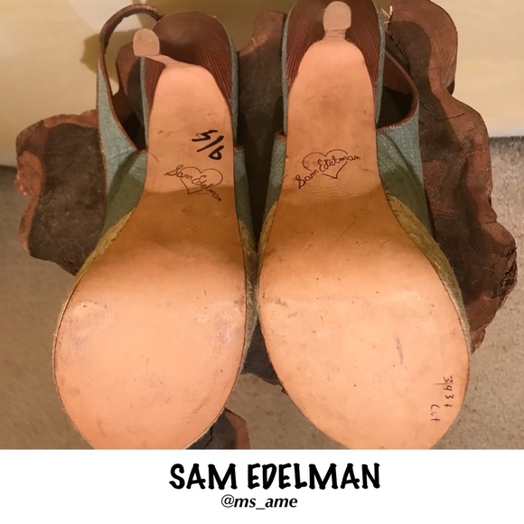 β¨Sam Edelman β€οΈ Novato Peep-Toe Slingbacksβ¨ - Picture 9 of 10